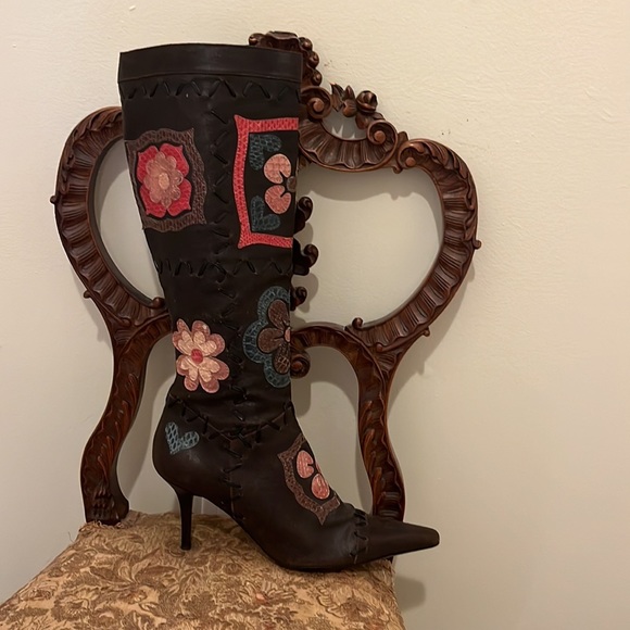 Gunmetal high heel boot - Picture 3 of 7